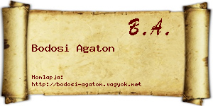 Bodosi Agaton névjegykártya